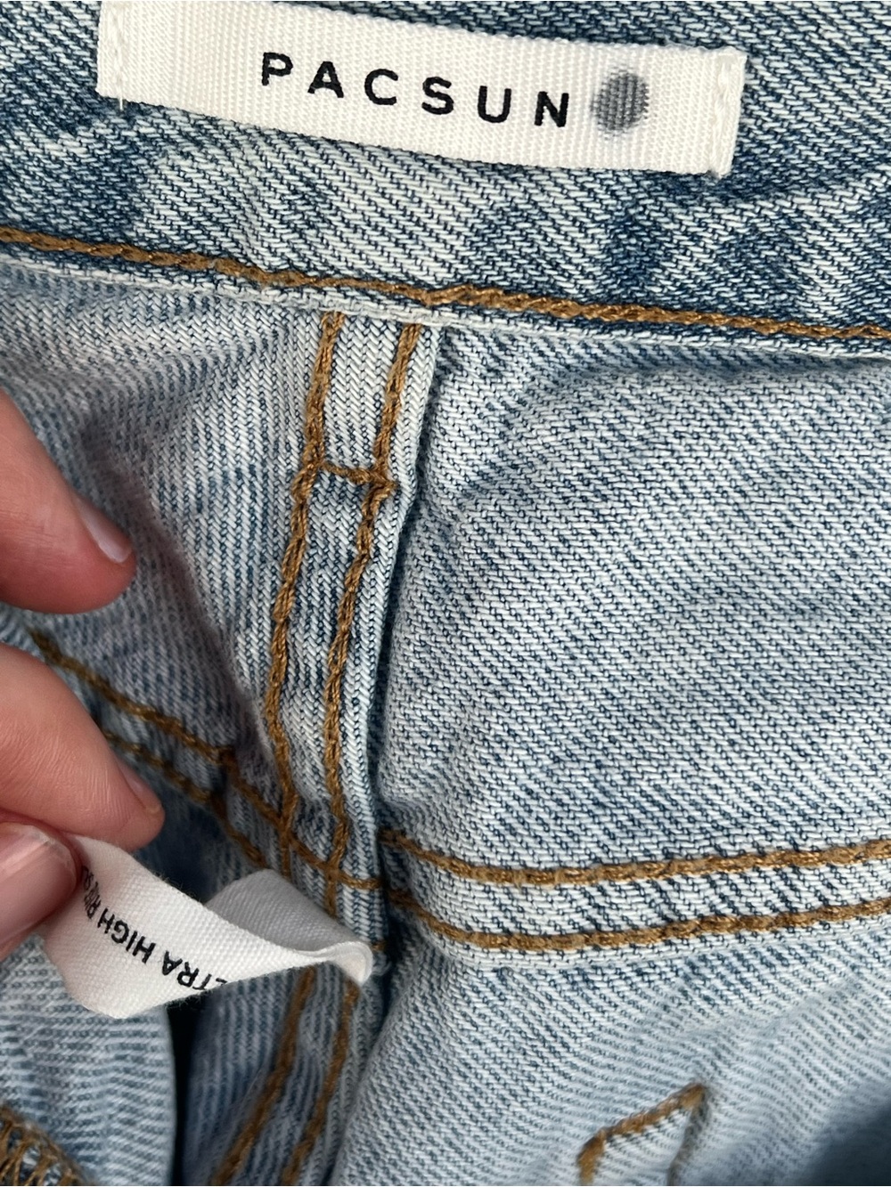 Dad shorts Jorts Long denim shorts High-Rise Denim Cutoffs 27 - Picture 3 of 4
